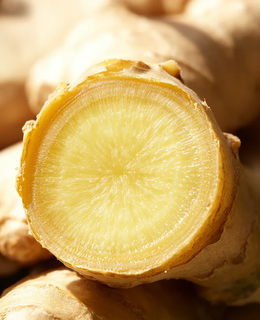 Ginger root cross-section